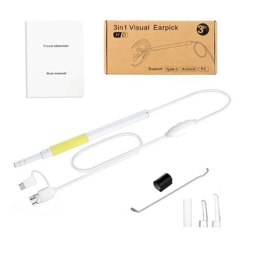 Ear Endoscope Ear Wax Removal Tool Ear Camera Scope Earwax Removal Kit for Apple IOS & Android
