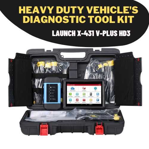 Heavy Duty 24V Vehicle Diagnosis Tool Set Launch X431 V+ HD3 Wifi/Bluetooth Truck/Bus/Excavators Only Diagnostic Tool