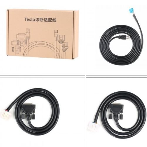 Tesla S and X Models Work with Autel MaxiSYS Ultra/ MS909/ MS919 Tablet Tesla Diagnostic Adapter Cables