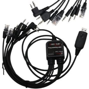 Multi-functional USB Walkie Talkie Programming Cable with CD Baofeng UV5R UV82 for Tyt Kenwood Motorola Yaesu Hyt Radio,Effortless Programming with the Multi-functional USB Walkie Talkie Programming Cable for Baofeng, Tyt, Kenwood, and more