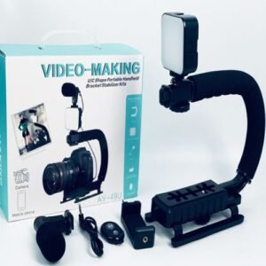 AY49U/C Type Portable Camera Stabilizer Fill Light Microphone Camera Bracket iPhone Android Mobile Phone Live Broadcast Holder