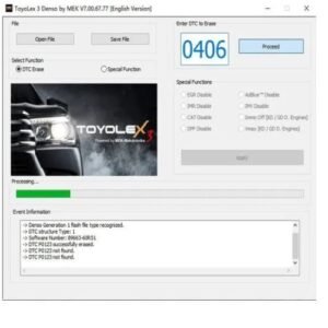 Full potential of your Denso Lexus with ToyoLex 3 Unlimited Version. Disable DTC, EGR, IMR, DPF, and more IMMO OFF for Generation File