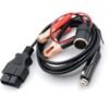 ECU Emergency Power Supply Cable Memory Saver (3Meter) with Alligator Clip-On 12V Car Battery Cigarette Lighter Power Extension Socket VSTM OBD II Vehicle