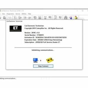Electronic Technician Diagnostic Excavator 2018C Cat ET ET3