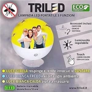 Portable Rechargeable Mosquito Repellent Night Light, Home and Outdoor Use, Suitable for Babies and Animals