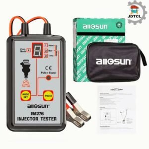 Automobile Fuel Injector Tester 12 Volt 4 Pulse Modes Vehicle Injector Pressure Tester Cleaner Tool Car Analyzer Fuel System Scan Testing Diagnose Detector Allsun Em276