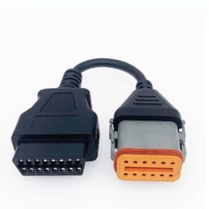 12pin to 16pin OBD Cable for Komatsu For Cummins adapter Inline6