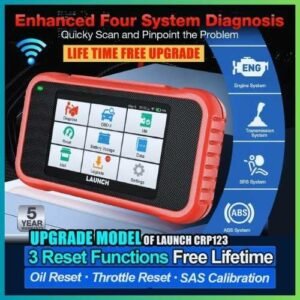 Launch CRP123E Elite Latest OBD2 Car Scan Tool ENG/ABS/SRS/AT Diagnostic Scanner Throttle/Oil/SAS Calibration Battery Test AutoVIN,Lifetime Free
