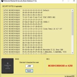 Free Motorola MCU Maskset & Security Bytes Database Software