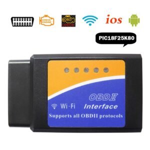 Car/ Bike OBD Scanner Elm327 WiFi OBDii Interface Diagnostic Tool with Original 25k80 Chip Support iOS / Android